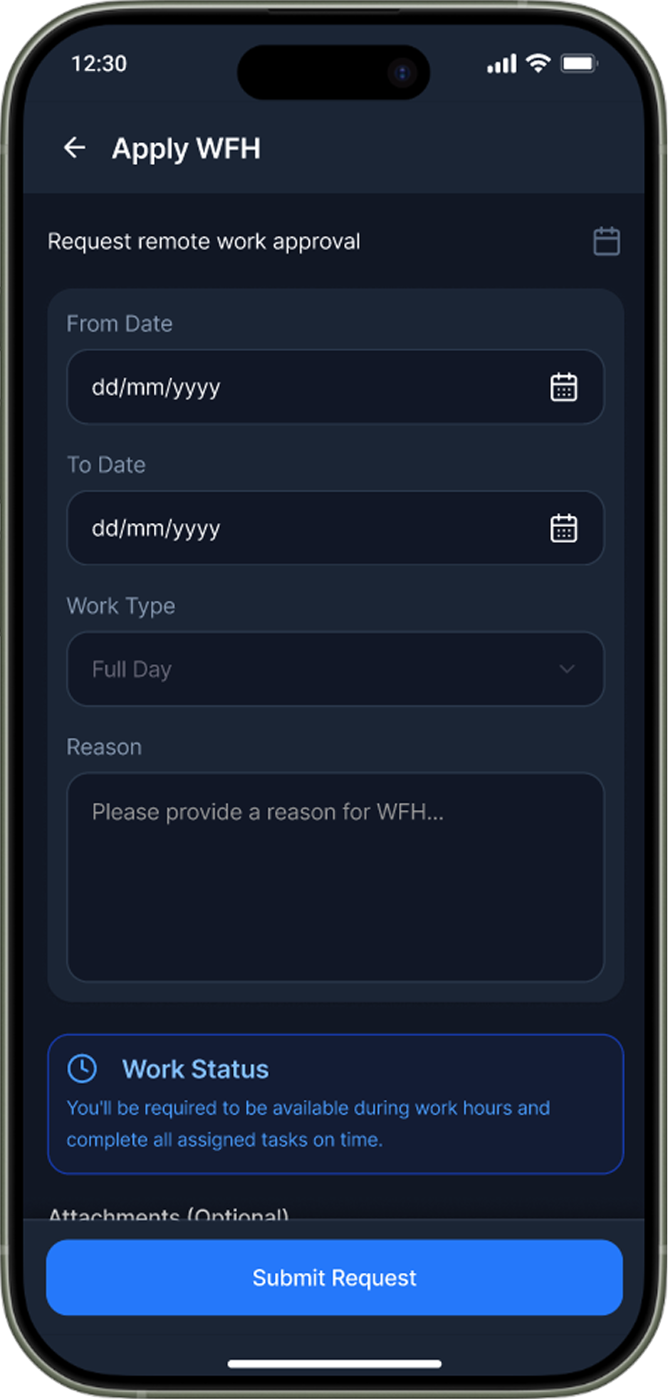 Ninerole mobile app screen 04